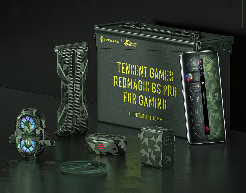 Saudia_taqnia's tweet image. شركة نوبيا اعلنت عن نسخة خاصة من هاتف ريد ماجيك 6 برو باسم Red Magic 6S Pro Battlefield Camouflage Edition.👀

وراح تتوفر في السوق الصيني بسعر 1100 دولار (ذاكرة 512GB مع 18GB رام) .. هالنسخة تجي مع تصميم مميز وتم تصميم الجهاز بالتعاون مع شركة Tencent الصينية.💰
#RedMagic6SPro