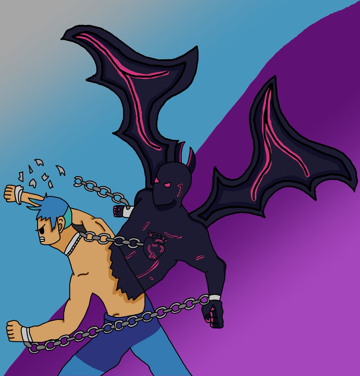 Dack85556818's tweet photo. Y pos hice esta wea, aunque no se por que le puse alas xd
#fnf
#fridaynightfunkin
#corruptmod
#soulbf https://t.co/VlcaRJBehP