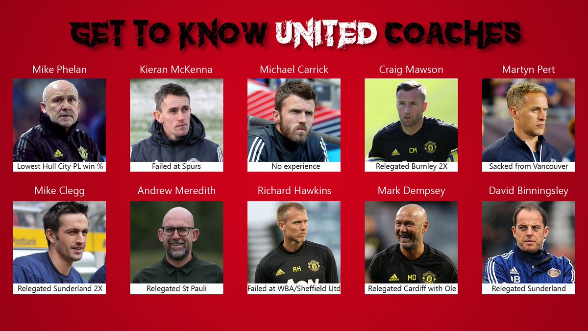 UTD_Vanny's tweet photo. Solskjaer: The coaching staff are absolutely amazing... I don't think I can ask for a better staff.

The staff: https://t.co/ItW3fF1OH6