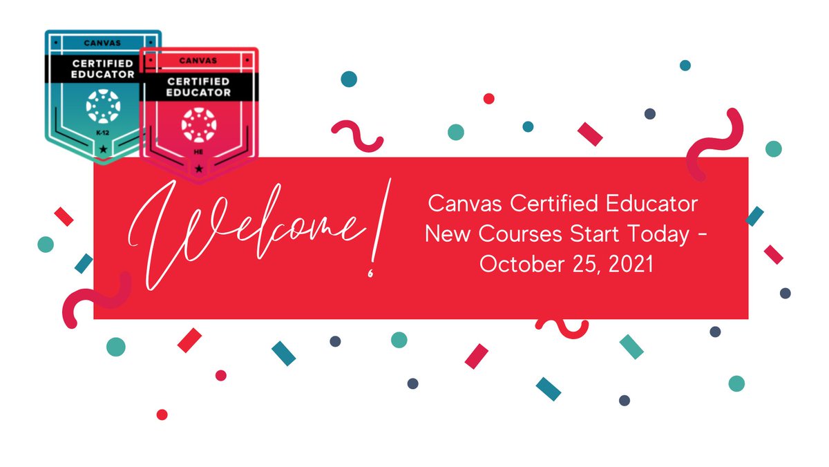 Today is the last new course start day for the @CanvasLMS Canvas Certified Educator program for 2021! It's not too late to join us! Courses for our October cohort (Cohort I) available here bit.ly/CanvasCertified. More info is here bit.ly/CCE_faqs.