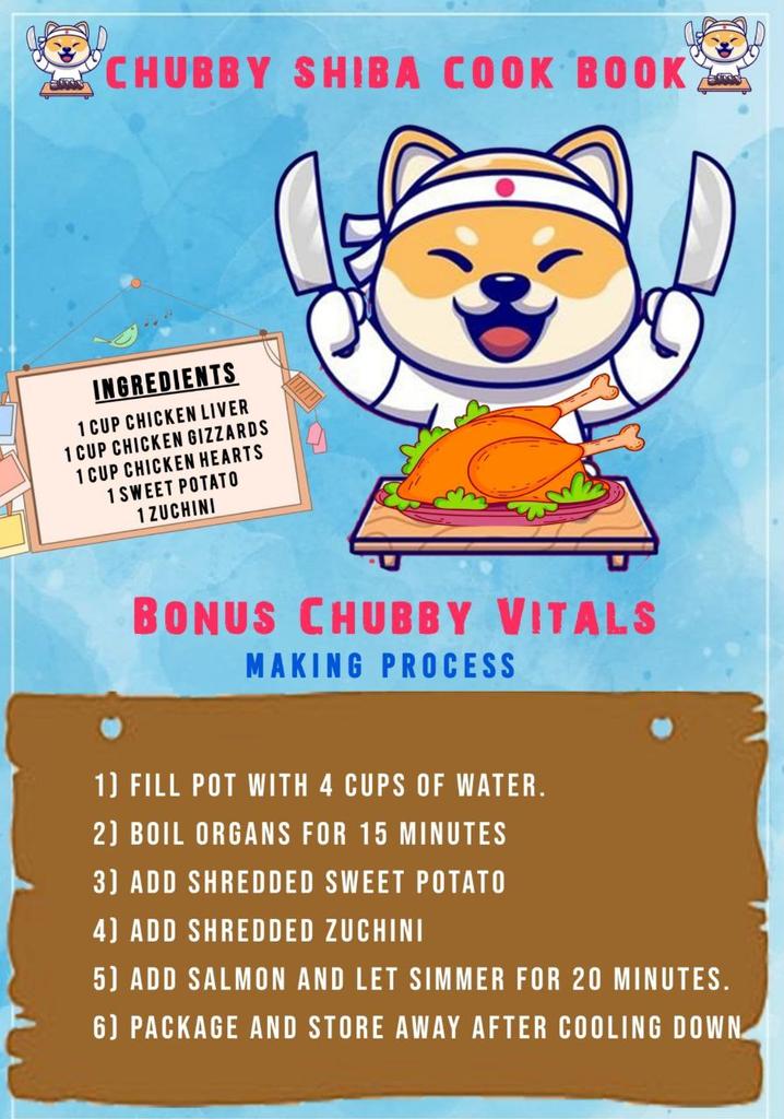 CHUBBYSHIBA COOKBOOK 😍

#ChubbyShiba #ChubbyArmy #nftcollector #Bsc #BSCGems
