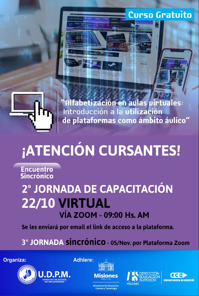 Mañana lanzamiento de capacitación nivel secundario....continuan las de títulos y pases para secretarios, perceptores y UGL...Obera finaliza el largo recorrido de dos meses por la Provincia. UDPM ADOMIS por más siempre
<a href="/grillo141/">Ruben Dario</a> <a href="/cjdechat/">Christian Dechat</a> <a href="/EscurdiaViviana/">Viviana E Escurdia</a> <a href="/ADOMIS_Misiones/">ADOMIS_Misiones</a>