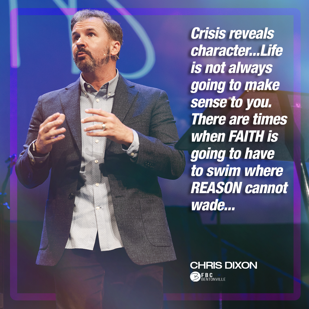 FBCBentonville's tweet photo. FAITH Is Going To Have To Swim Where REASON Cannot Wade! https://t.co/kIJBjoSV3x