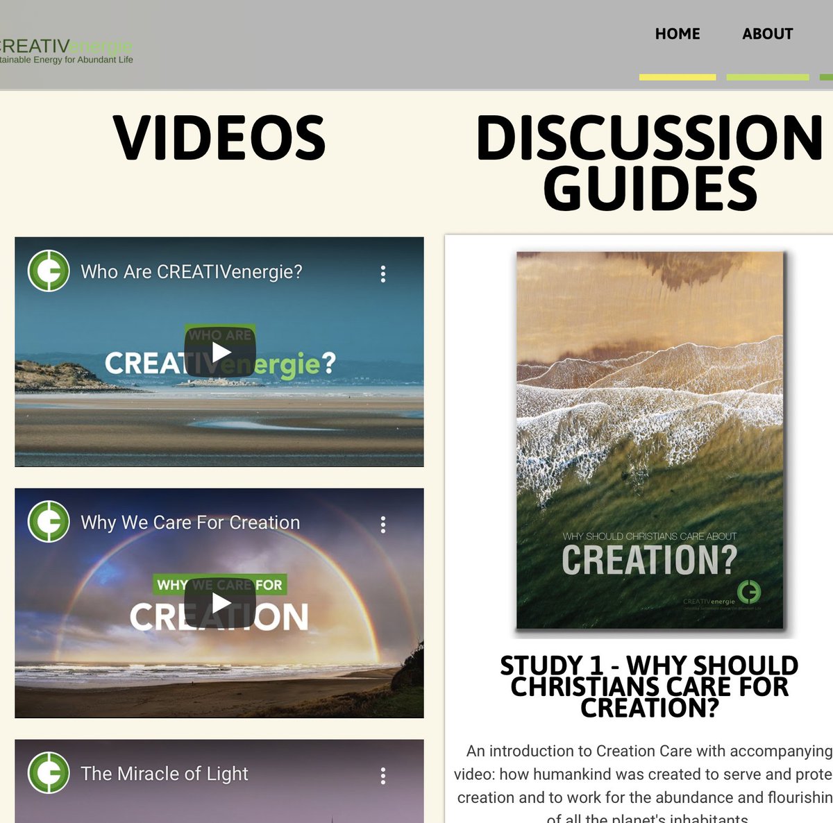 Needing some inspiration or resources to use around COP26? Some members of our Scottish baptist churches have been involved in creating some content as part of CREATIVenergie 

With COP26 around the corner and climate issues all over our newsfeeds, thei...
creativenergie.co.uk/resources/?utm…