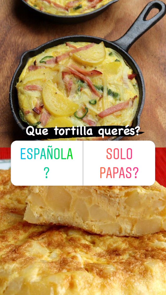 [ABRIENDO HILO] En SHOW ATTACK  hoy queremos saber que tortilla elegis?  La de papas pura o la española?  Que otro tipo de tortilla sugeris?  👇👇👇 SHOW ATTACK