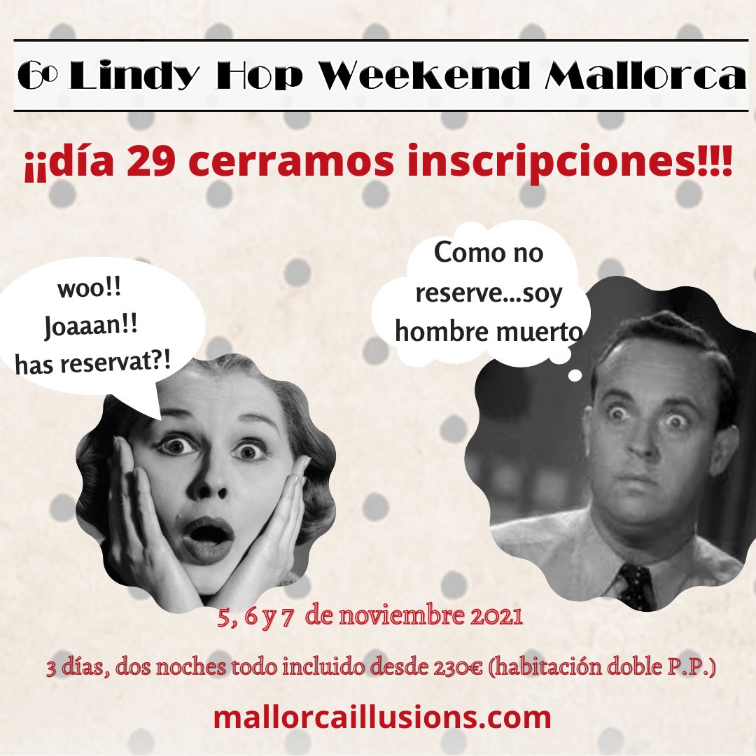 swing_en's tweet photo. Este viernes cerramos inscripciones!!👯👯‍♀️🥳🥳 https://t.co/AuqaORtaFf