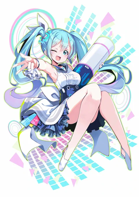 ブルアカコラボのミクさんだぁあああーっ
#ブルアカ 
#初音ミク 
