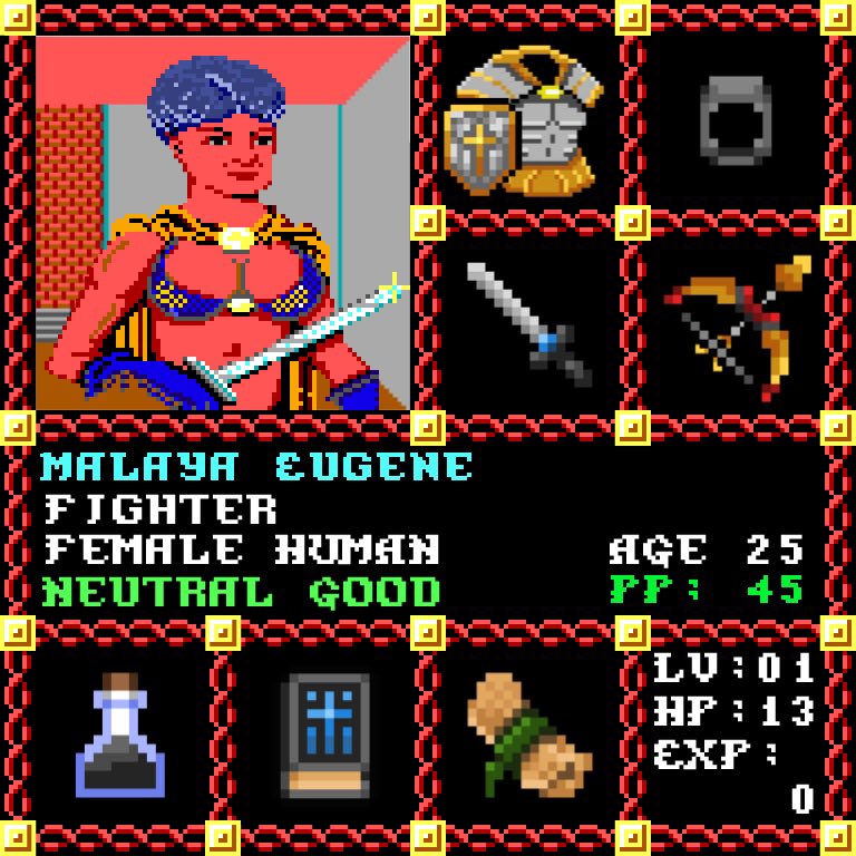 PlayersGuildNFT's tweet photo. @DropYourNFTs Hi @DropYourNFTs! @PlayersGuildNFT is the first collection of #RetroGaming characters that can actually be imported and played in #ADnD https://t.co/2MYTEd09lG