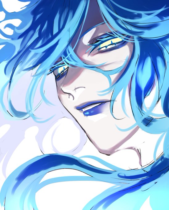 「blue eyeshadow blue theme」 illustration images(Latest)