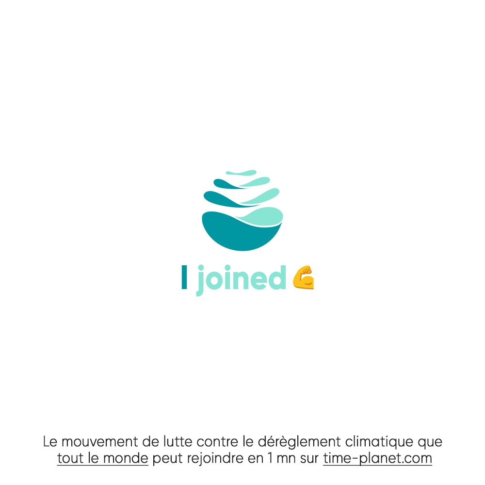 J'ai rejoint le mouvement @timeforplanet ! A vous : bit.ly/31ywuaL &lt;3