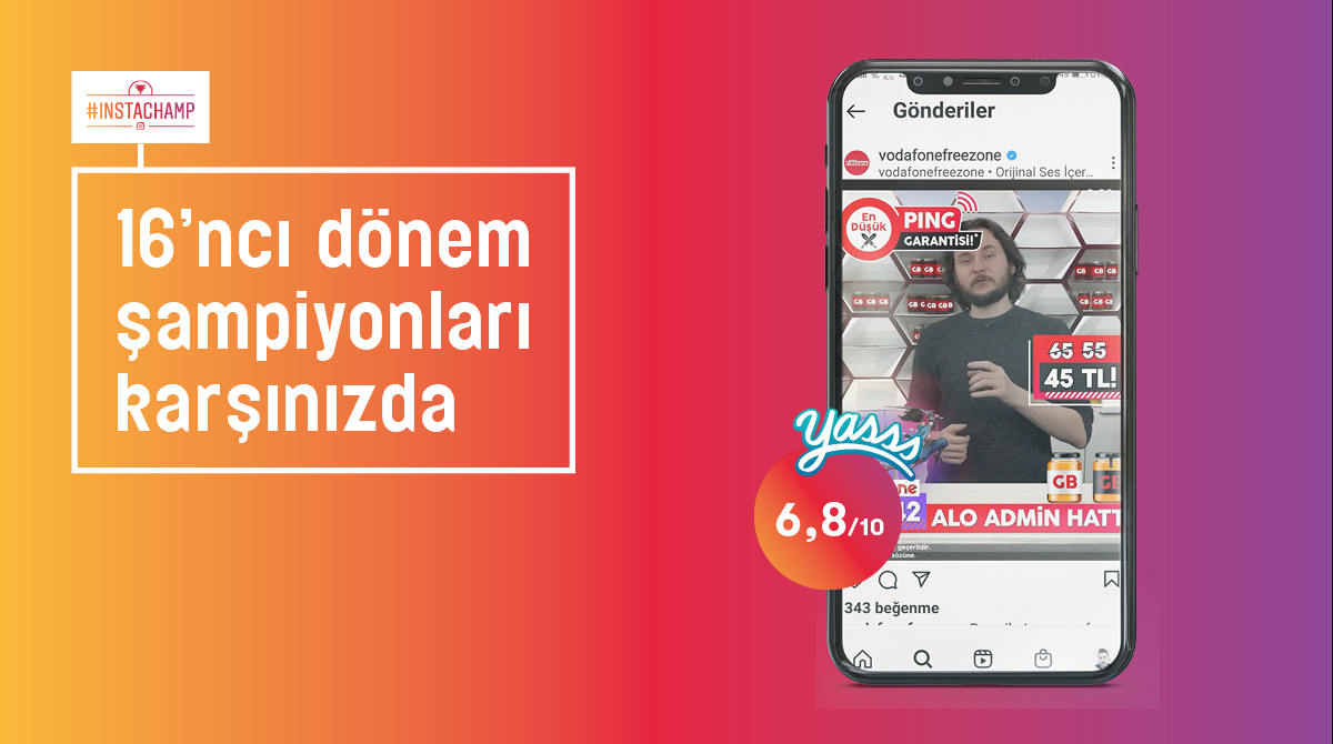 MediaCat's tweet photo. InstaChamp 16. Dönem'de şampiyonluk hem Feed & Stories Video Ads hem de Branded Content kategorilerinde Vodafone Türkiye'nin oldu.
#InstaChamp #MediaCat https://t.co/OyngmgGfMA