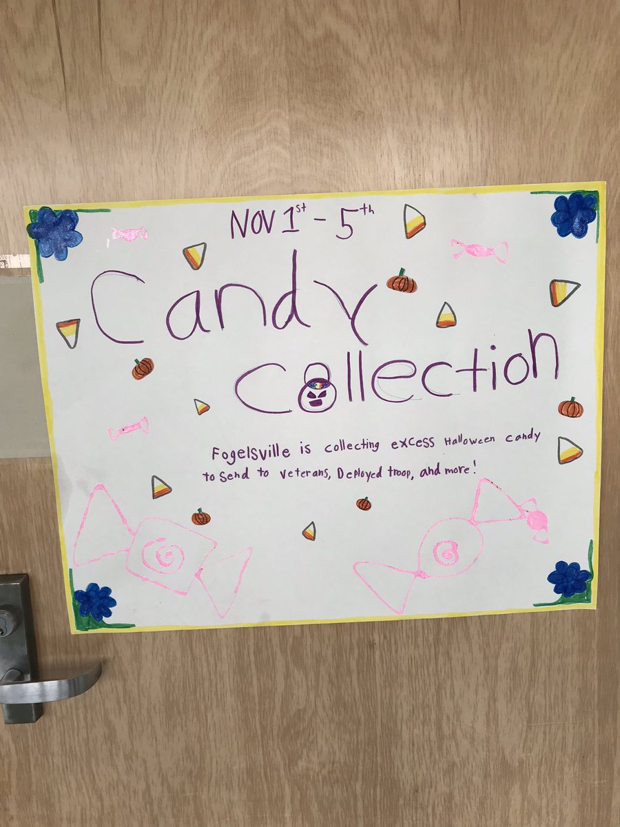 Thank you to <a href="/FVFoxes/">Foxford🦊</a> 5th graders who made posters for Operation Gratitude! We will be collecting excess Halloween candy November 1-5 to donate to troops and local first responders! <a href="/OpGratitude/">Operation Gratitude</a> #HalloweenCandyGiveBack