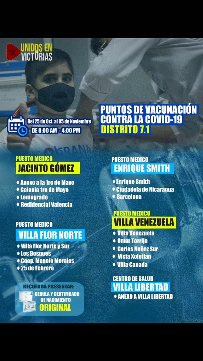 Todos a vacunarnos no es de decir que es obligatorio o exigido es para el bienestar de tu familia 😎✌️✌️