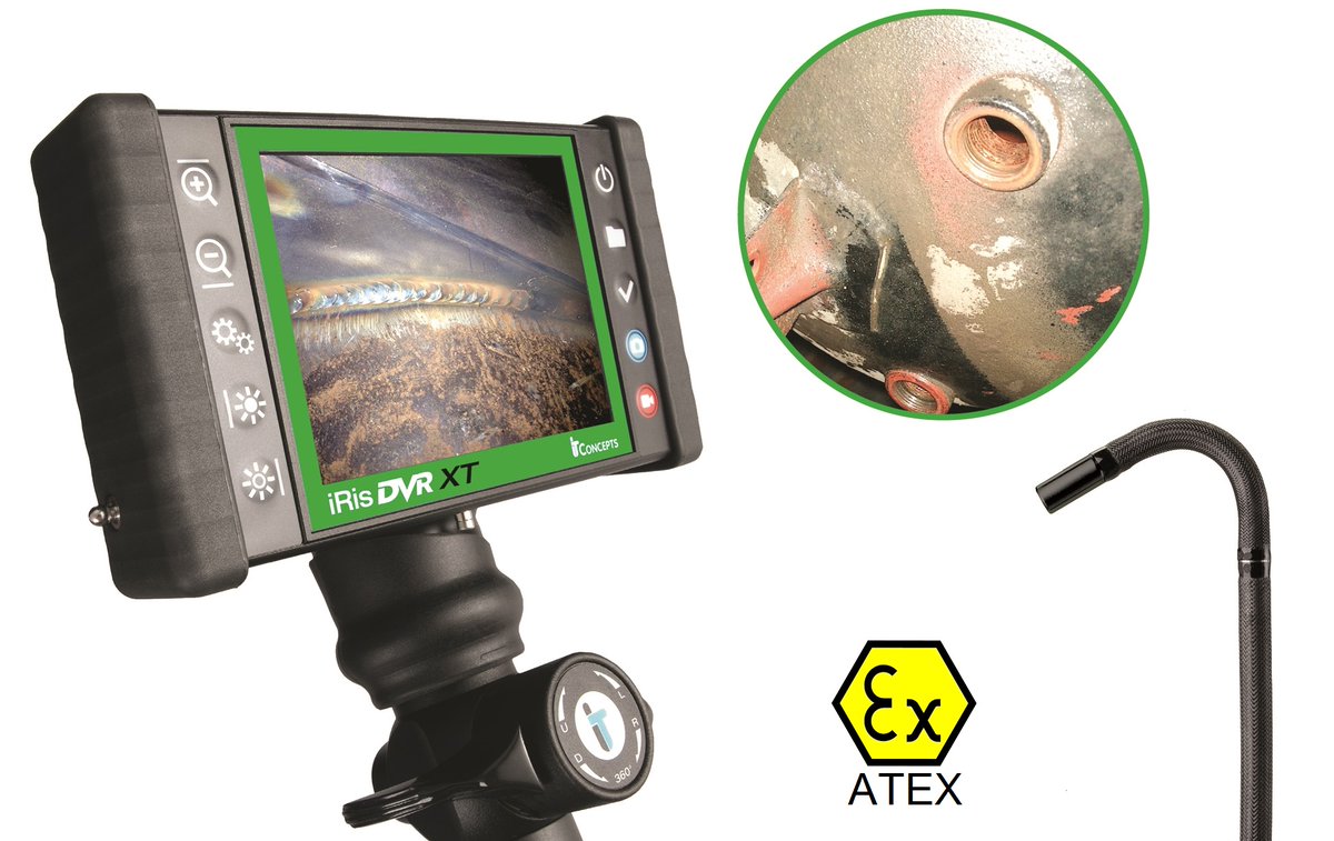 ATEX video-borescoop iRis XT
#uitbreiding portfolio: 
Industriële video-endoscopen worden bijvoorbeeld gebruikt het visueel inspecteren van leidingen, lassen, motoren, vaten of tanks. #RVI #ATEX #corrosie
