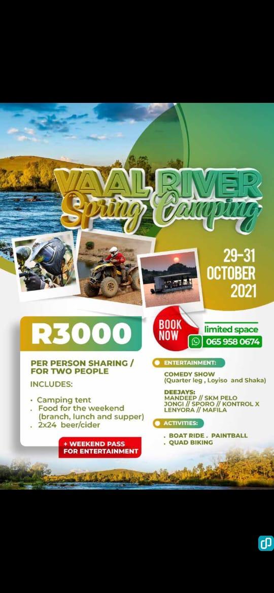 NorthernCapeSA's tweet photo. Don't miss the Vaal River Spring Camping in Barkley West near Kimberley #TravelDifferently #TravelLocal #TravelNorthernCape #NCSummer. https://t.co/ziOn2iciib
