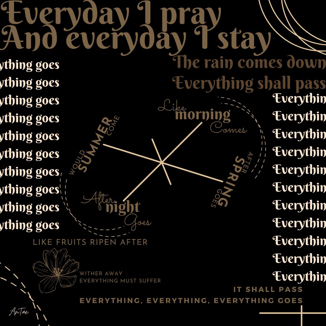 AnkitaE_7995's tweet photo. @BTS_twt
#WordsByBangtan
#WBBOct @wordsby_bangtan
"It's shall pass"
Because
"Everything Goes" https://t.co/SvDumuHOZM