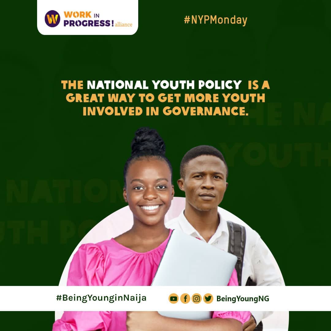 BeingYoungNG's tweet photo. Nigerian youth can transform society by actively participating in politics and governance.

This is why the NYP demands for the Nigerian government to design &amp; promote programs that encourage youth participation in governance.

#BeingYounginNaija
#NYPMonday https://t.co/wfcfIJSCGl
