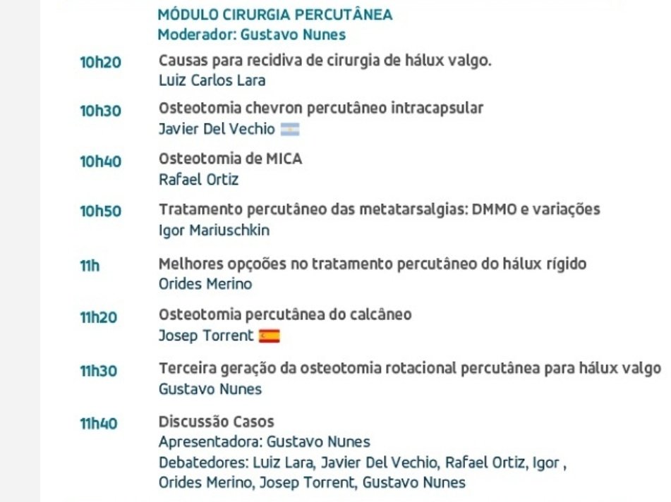 drjoseptorrent's tweet image. 1st International symposium Foot &amp;amp; Ankle Trending Topics
➡️ Charla sobre la Osteotomía Percutánea de Calcáneo
🔥 Técnica segura, reproducible y Mínimamente Invasiva

Gracias por la invitación Dra Tania Mann &amp;amp; Dr Gustavo Nunes

#calcaneus #trendy #MIS #percutaneous #foot #ankle