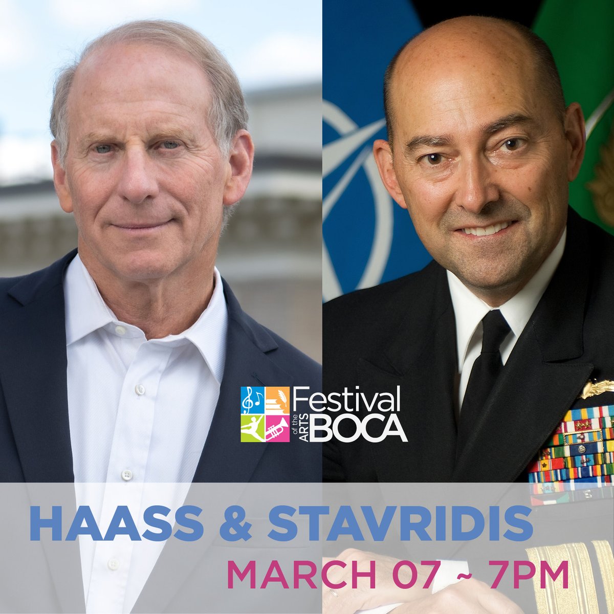 Our Authors &amp; Ideas series returns on March 7 with Festival favorites <a href="/RichardHaass/">Richard N. Haass</a>  and <a href="/stavridisj/">Admiral James Stavridis, USN, Ret.</a> talking global events. We're pretty sure there will be plenty of ground to cover... Tickets on sale November 1.
