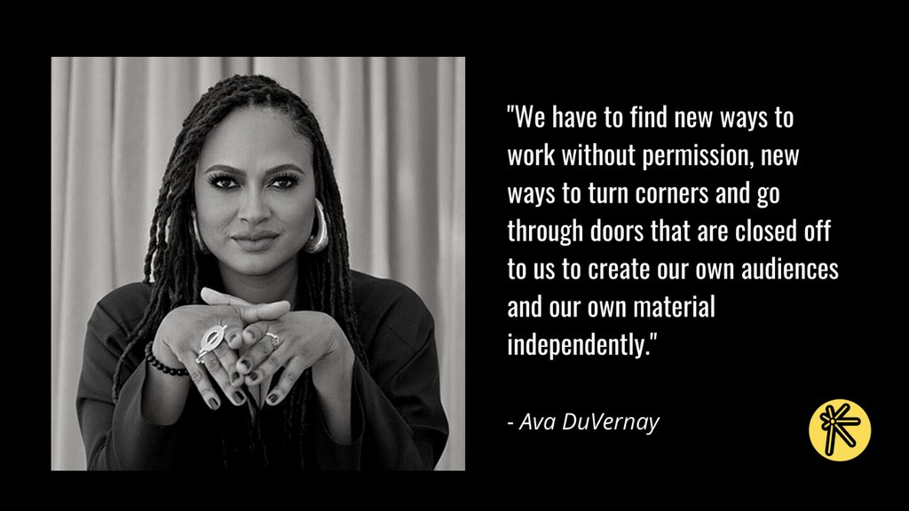 Motivation this Monday from Film Director Ava DuVernay encouraging us to give ourselves permission to find new ways to work without permission. This is your time. 

#motivaton #avaduvernay #blackfilmdirectors #luminaltheater #mondaymotivation #blackfilm