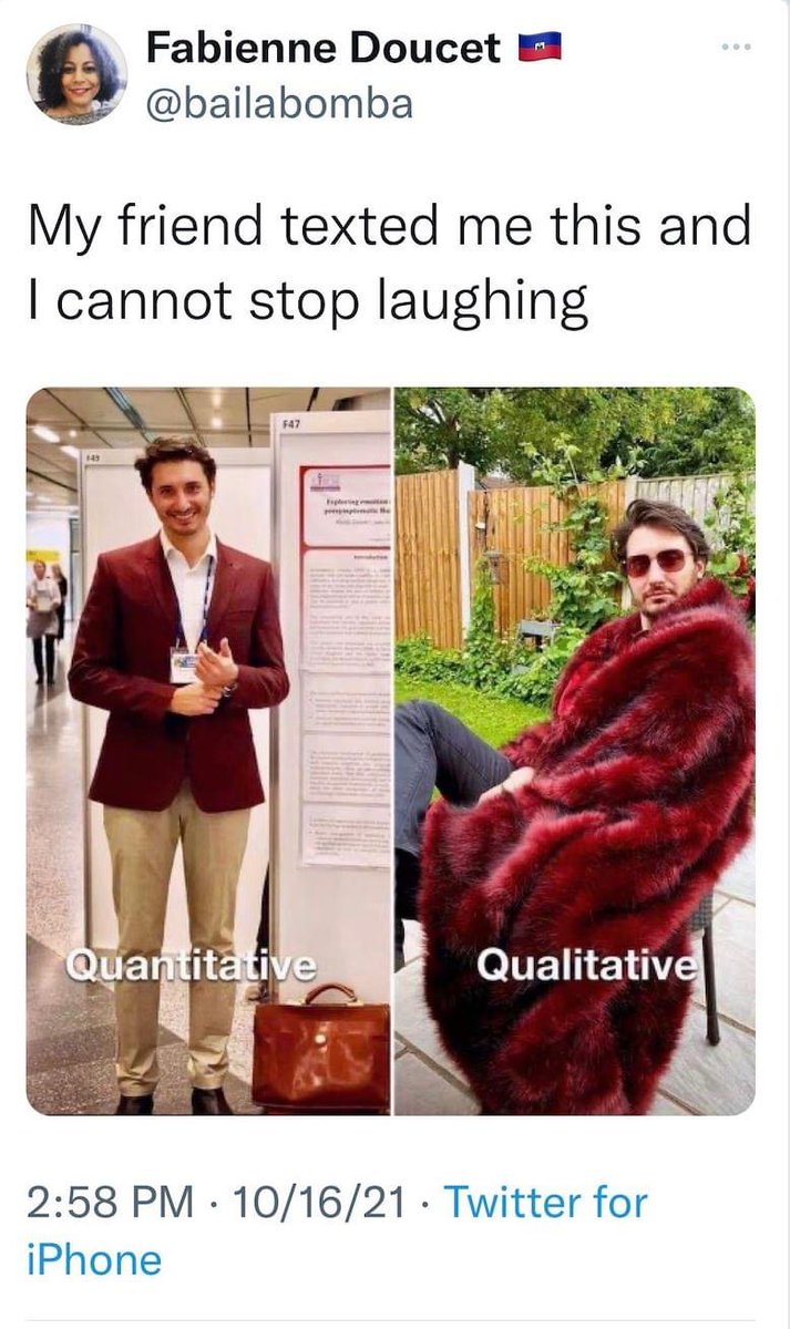 TricolorAssocs's tweet photo. #Quantitative vs #Qualitative research, RT and tag yourself! https://t.co/Gb0VufmIRv