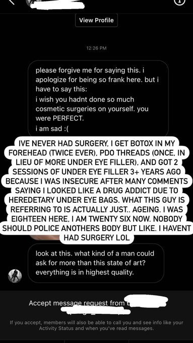 so not to feed the AI/algorithm but I feel like there&rsquo;s a conversation to be had about shaming surgery