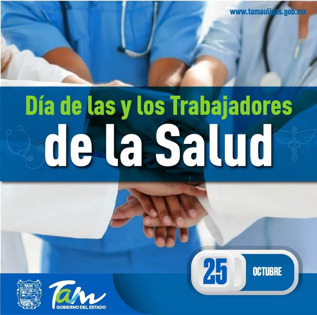 TamaulipasSalud's tweet photo. Muchas Felicidades a las y los Trabajadores de la Salud en su día, reconocemos su vocación de servicio, su esfuerzo y labor por mejorar la vida de las personas. Gracias por procurar la salud de las y los tamaulipecos incluso en tiempos de pandemia. https://t.co/64al1Qfxrh