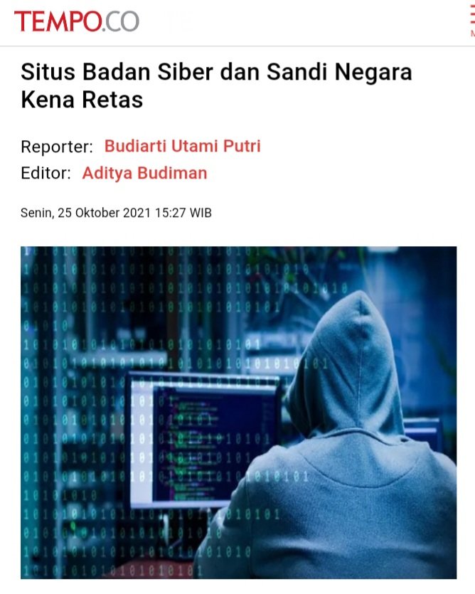 KRMTRoySuryo2's tweet photo. Namamya memang mentereng, BSSN = "Badan Siber &amp; Sandi Negara" yg Tupoksinya adalah memproteksi &amp; memverifikasi Keamanan instansi2 Negara (dari segala Serangan Siber).
Ironisnya malah Kena Hack sendiri ?
TERWELU, Padahal Anggarannya di th 2018 saja sudah Trilyunan, 2021 ?
AMBYAR https://t.co/tFez7s4z6J