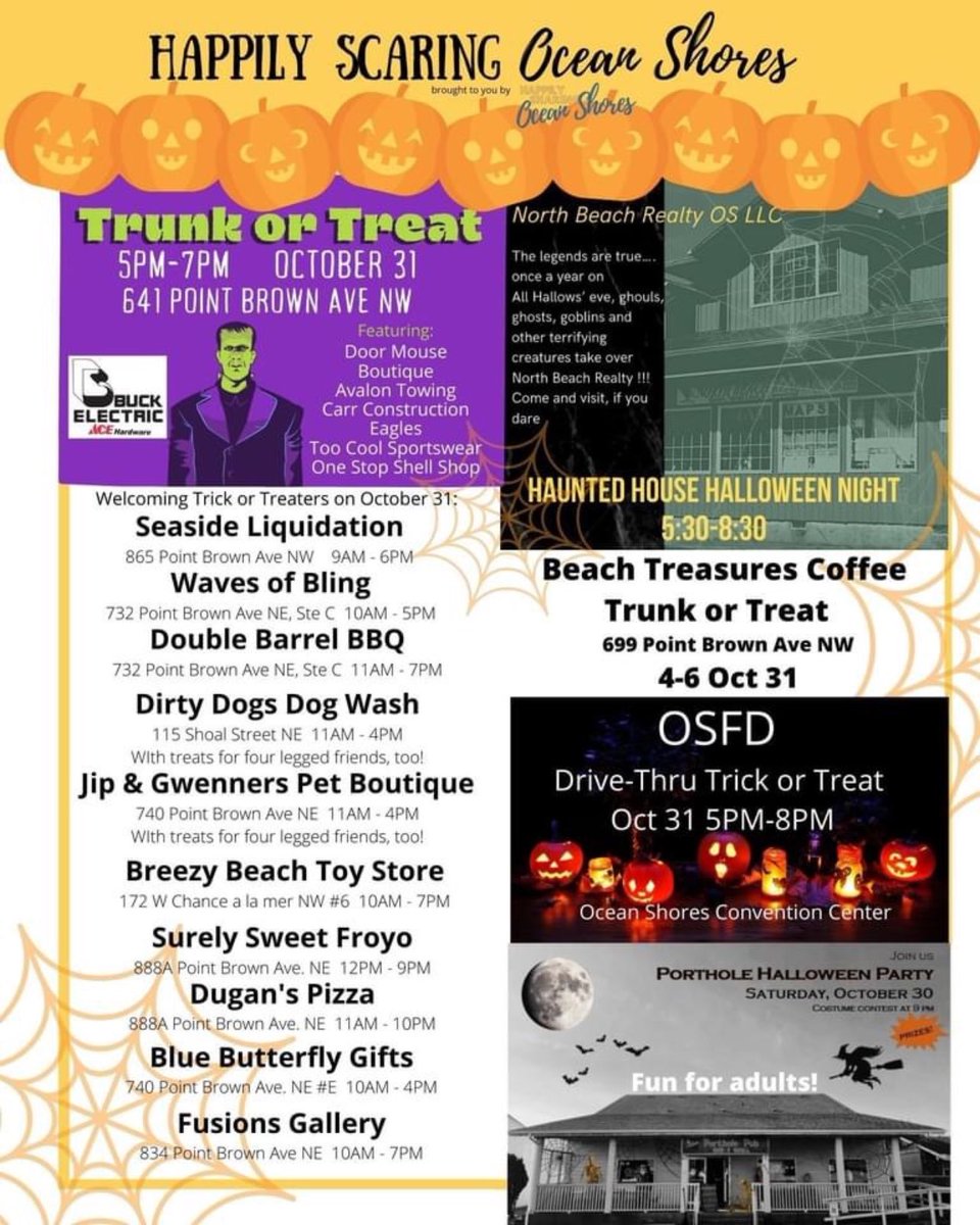 HappilyOcean's tweet photo. Lots to do in #OceanShoresWa on Halloween!! #halloween2021 #trickortweet2021 #happilyscaringoceanshores https://t.co/eLKNp6Xp6k