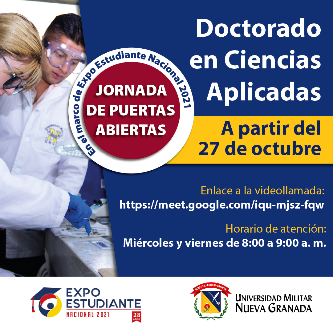 arrflo's tweet photo. Estamos en periodo de admisiones en el programa de Doctorado en Ciencias Aplicadas. Te invitamos a la Jornada de Puertas Abiertas para conocer más acerca de nuestro programa. ¡No faltes! @lamilitar https://t.co/R2Uo3VkGCq