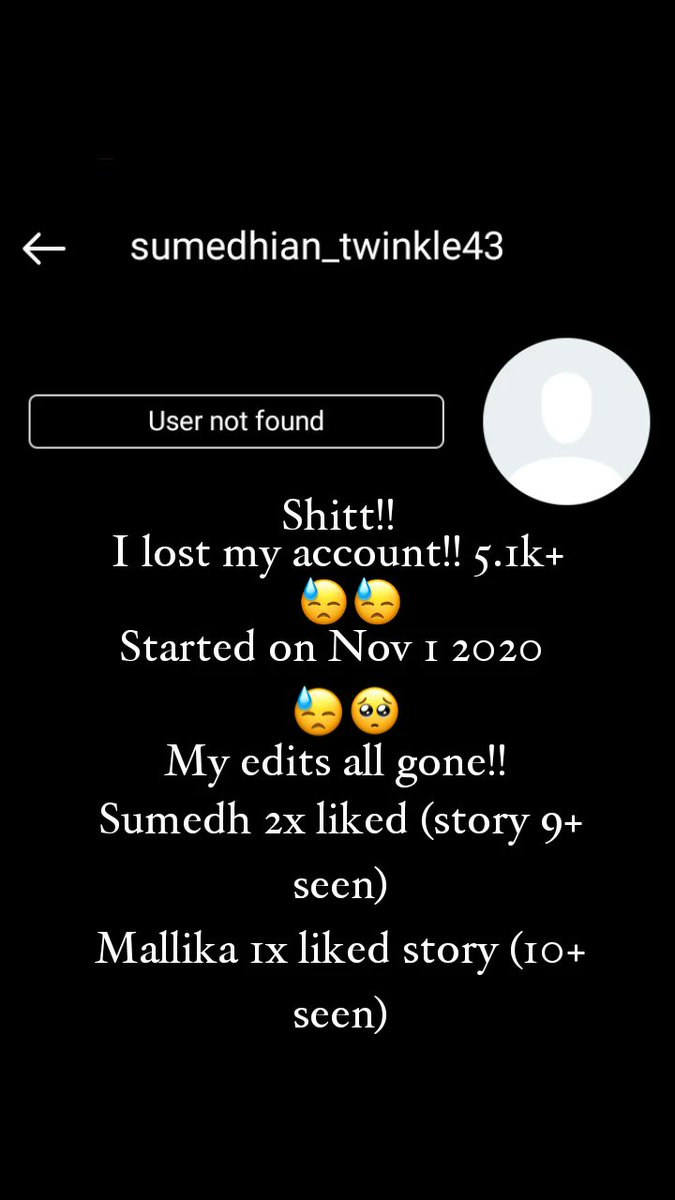 STwinkle43's tweet photo. I lost my account 🥺💔😓
I miss my editing 😓💔
Miss my self as editor 😓💔
Haa...but as soon as possible I'll try to open another account!!😓💔 
But it's hard to get likes from @Beatking_Sumedh &amp; @iammallikasingh ....i deserved it 😓🥺💕
Sumedh 2x like 
Mikku 1xlike https://t.co/VL51Im3zMR
