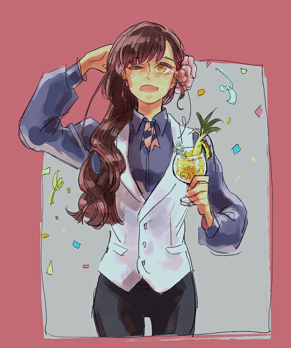#湾ちゃん生誕祭2021
やっと描けた…！おめでとう💐🌸🌸