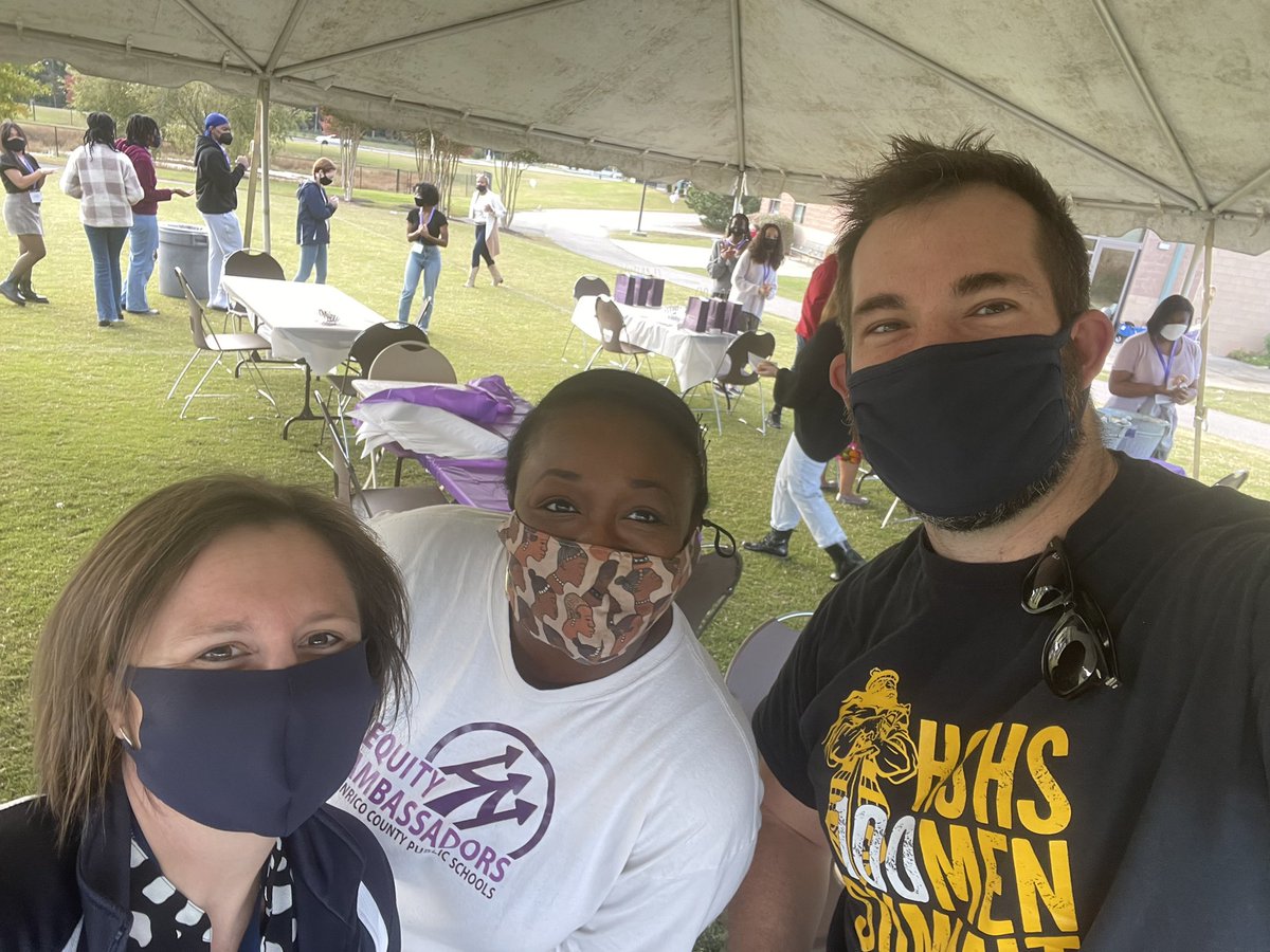 Three of us out here from the class of 2003 @HenricoSchools all working for the division! Carter Reilly, Tiffany Lewis and me. @TiffanyLewisEDU