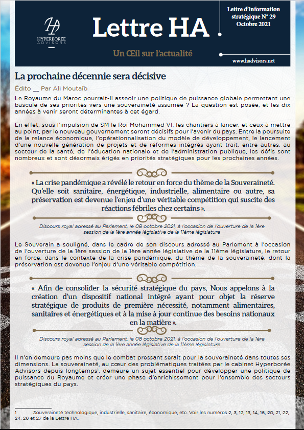 ha_intellab's tweet photo. Le nouveau numéro de la lettre HA vient de paraître!

Crise des sous-marins australiens, commerce extérieur du Maroc, nouveau gouvernement marocain, technologie ARNm, …🎙 Entretien avec Jean-François Bianchi, expert en influence.

Lien pour s’abonner ⬇️
https://t.co/I1Vy9hc7yK https://t.co/osw2dWXPmX