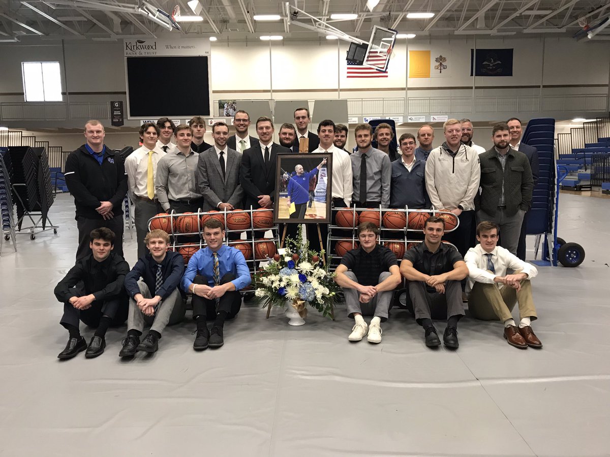 SMCHSbball's tweet photo. So many wonderful things said about Coach Brent DeKok at his celebration of life on Friday! While our hearts still hurt &amp; there will be many more tears shed thinking about his loss, his impact &amp; passion for Christ will live in us forever! 😇#SaintLife #BrentStrong https://t.co/dLGcbxwT9u
