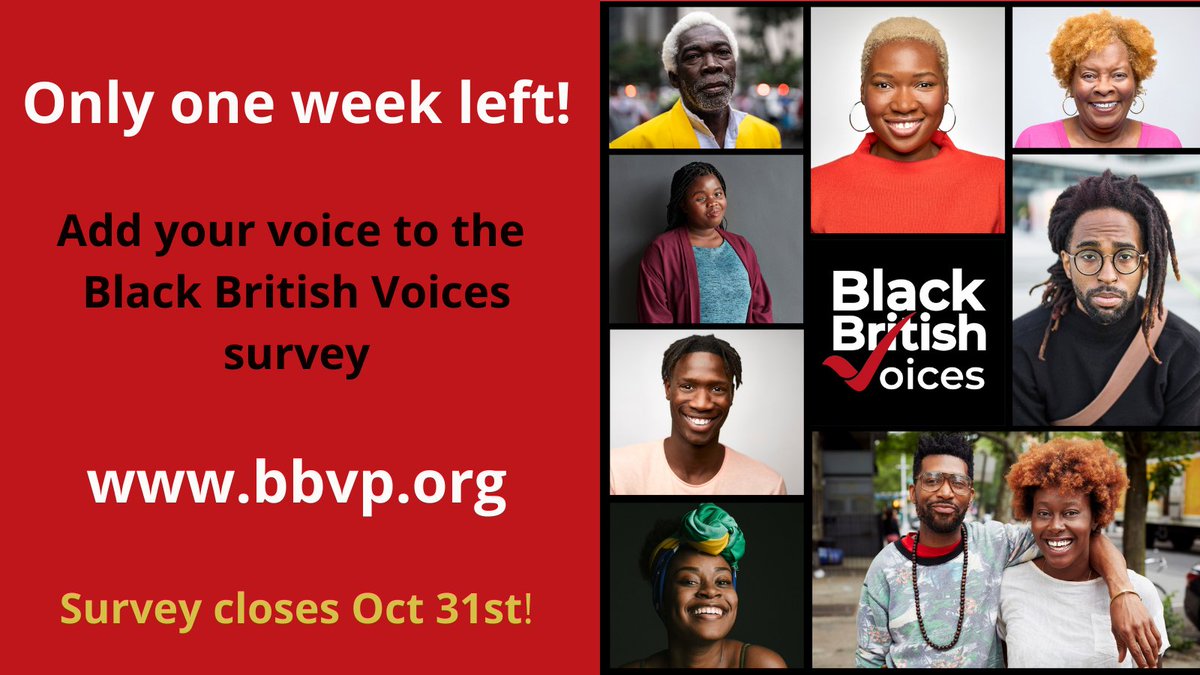 TheVoiceNews's tweet photo. Do not miss this opportunity!!  Thousands of persons have already shared their views!  

The Black British Voices Project has been designed by Black people, for Black people - a truly comprehensive study of qualitative and quantitative insights.  

Visit https://t.co/Bd1kgpxq13. https://t.co/Wpy508s7oi