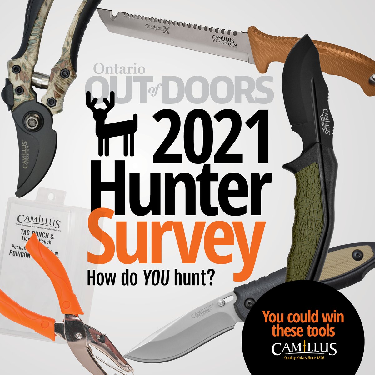 OODMag's tweet photo. Last call to finish our 2021 Hunter Survey, where you could win a @CamillusBrand prize pack worth $200.
https://t.co/TTJrT6DJtl
#Hunting #Fishing #Outdoors #OntarioOUTofDOORS #Survey #Camillus #PrizePack #Prizes #Firearms #Licence #COs #Gear #Range #Bows #SightIn #LongShot #Range https://t.co/cY66dZ7KOA
