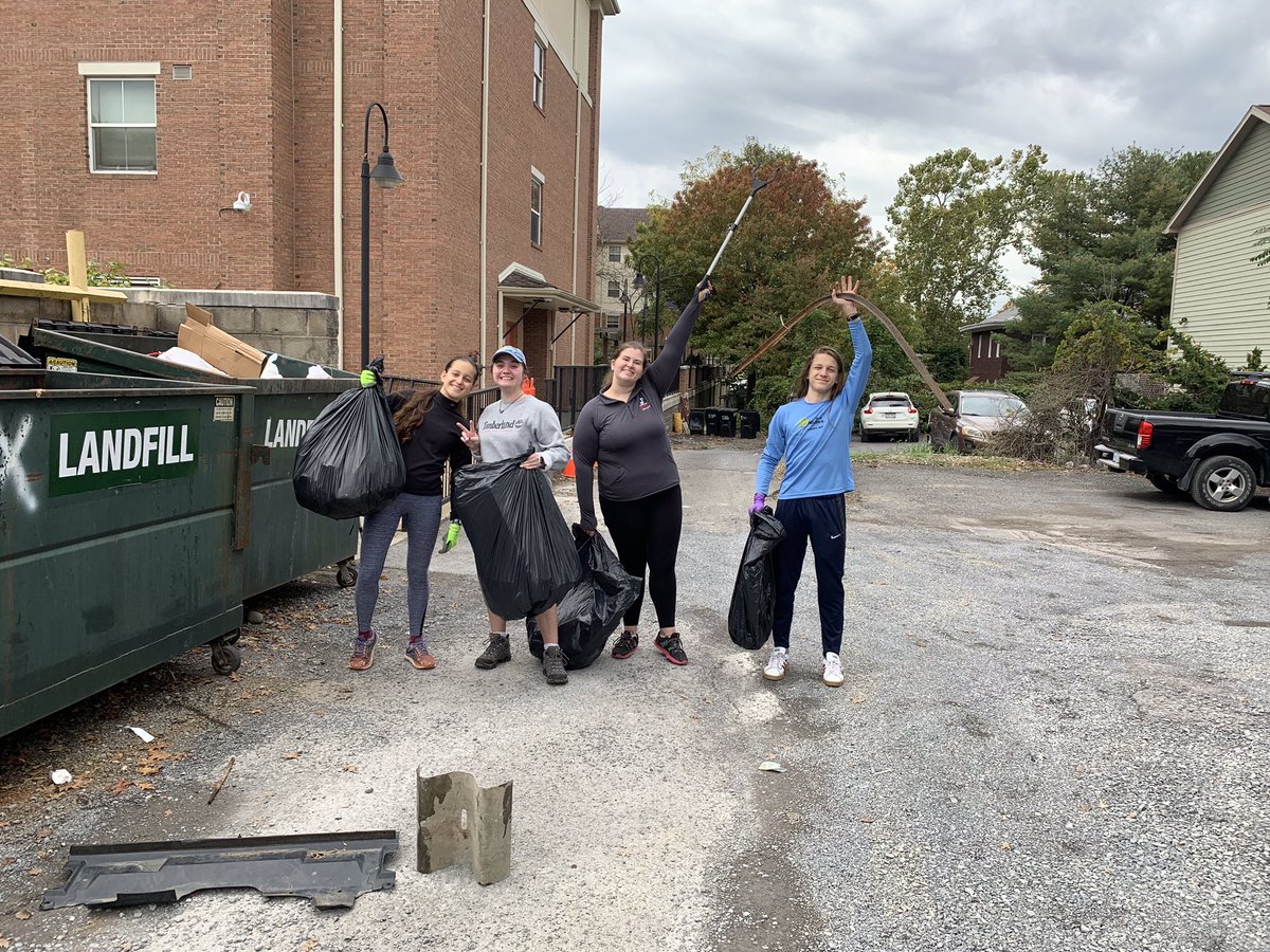Olga put on an amazing trash pick-up competition yesterday!! Lots of bags of trash were picked up around the Morgantown campus! Glad we were able to lend a hand!