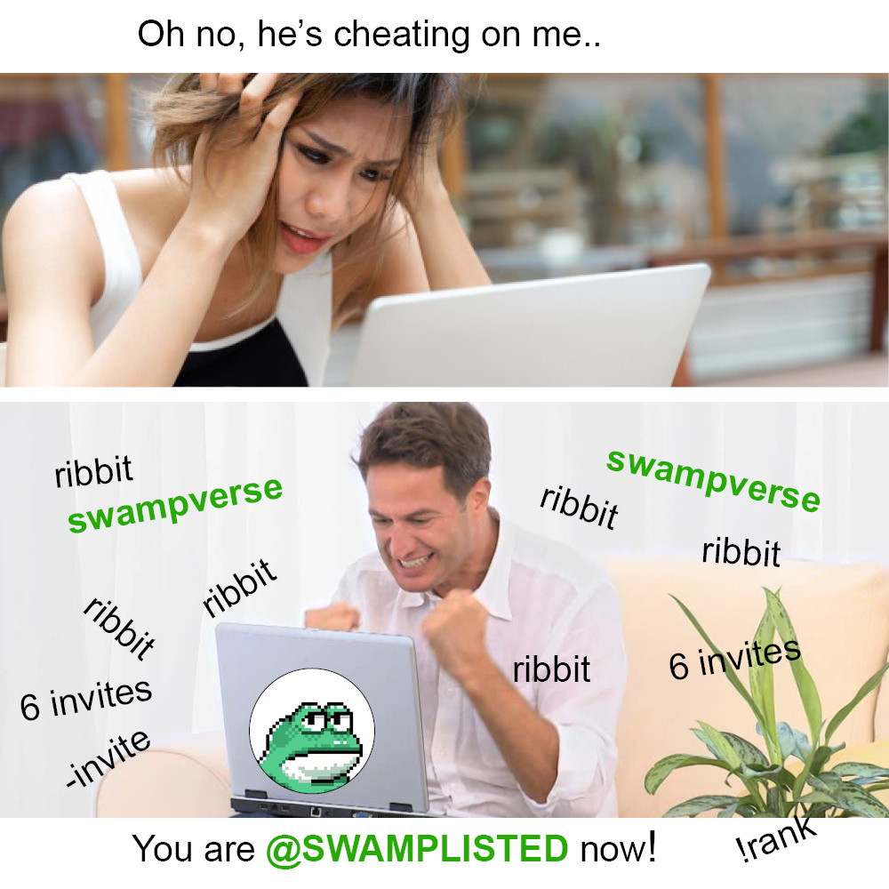 That moment when your name turns green.. Ribbit! <a href="/SwampverseNFT/">Swampverse</a>