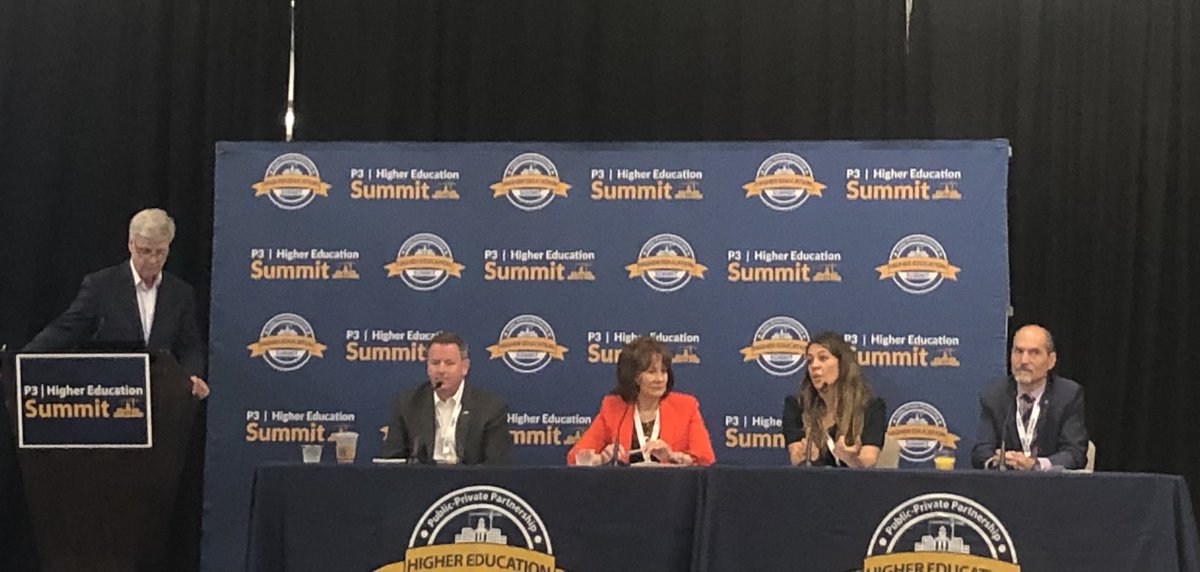 AIAI_Infra's tweet photo. Live from a rainy San Diego (that’s a first!) it’s our legendary kick off Breakfast Q&amp;A! Legends on stage include Steve DeWitt, ACS, Tom Mulvihill, @keybank, Mary Scott Nabers, Strategic Partnerships, Nicole Doheny, @EY_us and Claudio Andreetta, @johnsoncontrols #p3highered https://t.co/oMXVOhiAQk