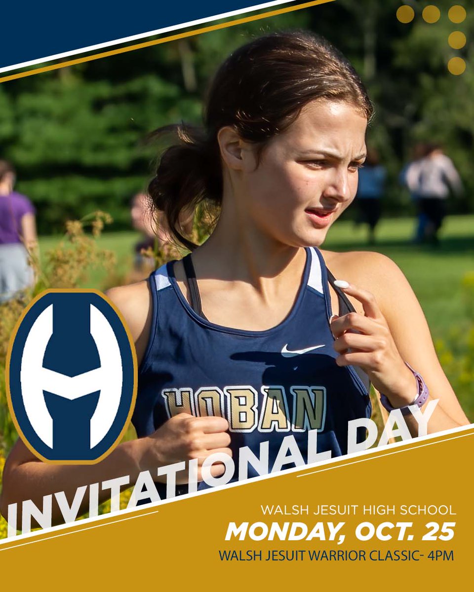 Hoban Athletics (@hobanathletics) on Twitter photo INVITATIONAL DAY -
<a href="/XC_hoban/">Hoban Cross Country</a> participates in the Walsh Jesuit Warrior Classic today at 4:00 p.m. #GoKnights INVITATIONAL DAY -
<a href="/XC_hoban/">Hoban Cross Country</a> participates in the Walsh Jesuit Warrior Classic today at 4:00 p.m. #GoKnights