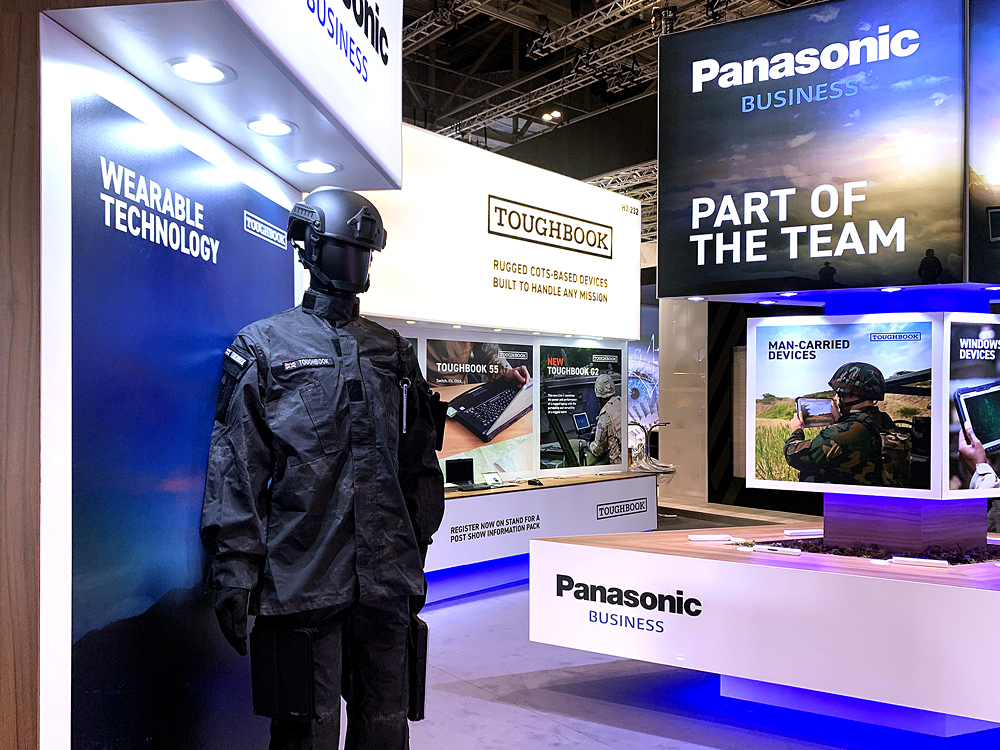 ShapesDesignLtd's tweet photo. Our recent exhibition stand for Panasonic Toughbook at DSEi 2021.

Are you exhibiting in 2022? We offer new clients a free stand design proposal and costing.

Contact: matt@shapesdesign.uk
#DSEI #exhibitions #events #experiential #brandexperience #eventdesigners #eventprofs https://t.co/pp2EEZISLW