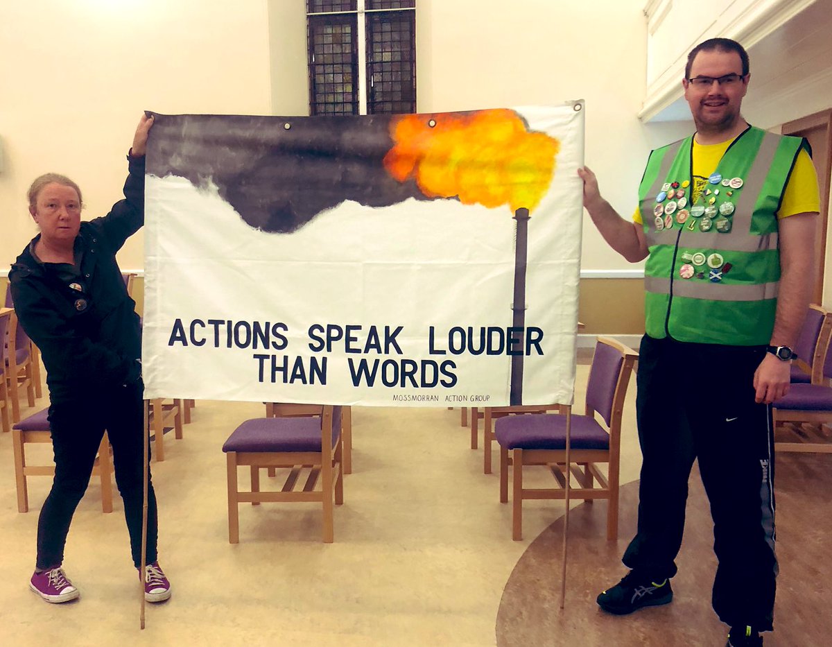 ASLTWScot's tweet photo. Like many communities impacted by #FossilFuel pollution our voice will not be heard #COP26 So we’re taking our message to the Global Day of action for #ClimateJustice on 6th Nov.Look for our #FlareToCop banner See you on the Streets #NoFutureInFossilFuels @ASLTWScot @Mossflare1 https://t.co/NTOAFS3Cdh