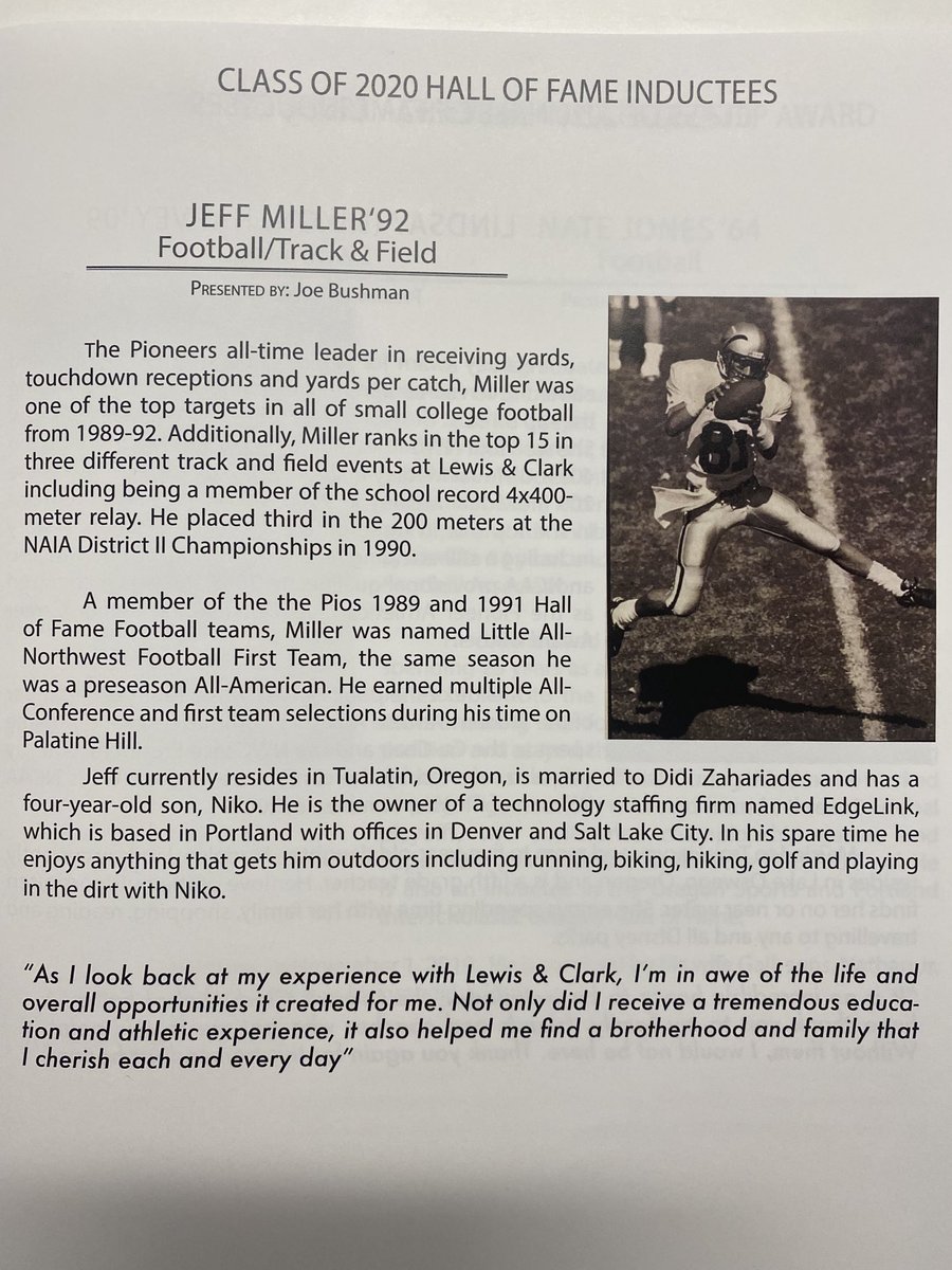 edgelinkmike's tweet photo. Congratulations to my friend and business partner, Jeff Miller for his induction into the Lewis &amp; Clark Hall of Fame! https://t.co/70azZNr3qY