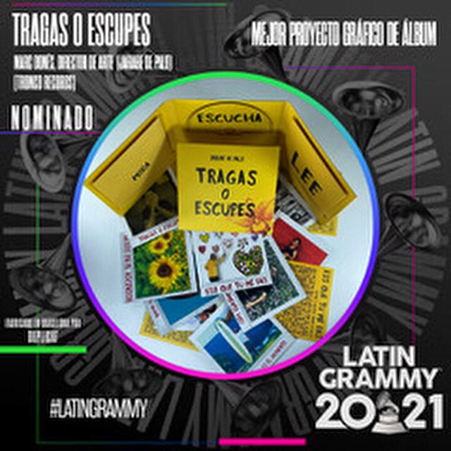 jarabeoficial's tweet photo. Tragas o Escupes nominado a los Latin Grammy 2021 en la categoría de Mejor Diseño Gráfico de Álbum y Packaging. Director de Arte Marc Donés. Producido por Tronco Records y fabricado por Duplicat @DuplicatMusic @LatinGRAMMYs https://t.co/g958PvuOrz