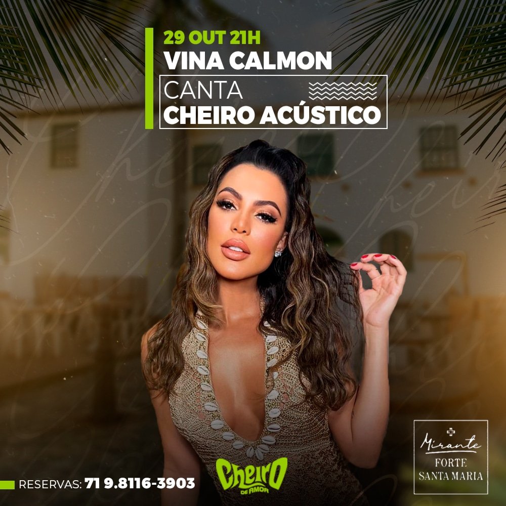 CheiroDeAmor's tweet photo. Dia 29 de Outubro tem mais uma edição do @vinacalmon canta Cheiro Acústico.

E eu espero vocês!

#CheirodeAmor 
#Cheiro
#VinaCalmon 
#BandaCheiro 
#BlocoCheiro 
#AcústicoCheiro https://t.co/aLMPV6S3PJ