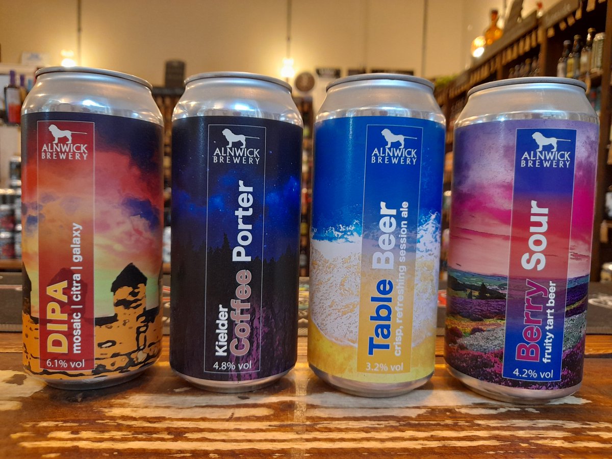 CentrAle (@centr_ale) on Twitter photo New๐
First batch of canned beers from <a href="/Alnwickbrewery1/">Alnwick Brewery</a>
From the left:
DOUBLE IPA
Mosaic-Citra-Galaxy hops
Big brother of the popular Alnwick IPA
KEILDER COFFEE PORTER
With Holy Island <a href="/PilgrimsCoffee/">Pilgrims Coffee</a>
TABLE BEER
3.2% Session Ale
BERRY SOUR
German style sour, fruity & tart New๐
First batch of canned beers from <a href="/Alnwickbrewery1/">Alnwick Brewery</a>
From the left:
DOUBLE IPA
Mosaic-Citra-Galaxy hops
Big brother of the popular Alnwick IPA
KEILDER COFFEE PORTER
With Holy Island <a href="/PilgrimsCoffee/">Pilgrims Coffee</a>
TABLE BEER
3.2% Session Ale
BERRY SOUR
German style sour, fruity & tart