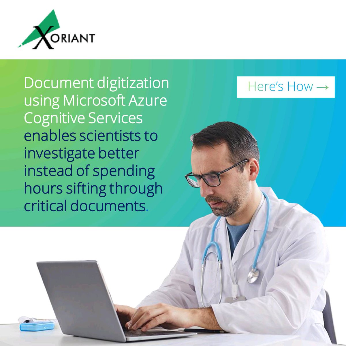 Xoriant's tweet image. From sifting through critical documents to getting information in seconds, here’s how #Xoriant #SmartCapture enables #scientists to investigate better. Get insights - bit.ly/xoriant-smartc…

#documentmanagement #digitization #OCR #microsoftazurecloud #cognitiveservices