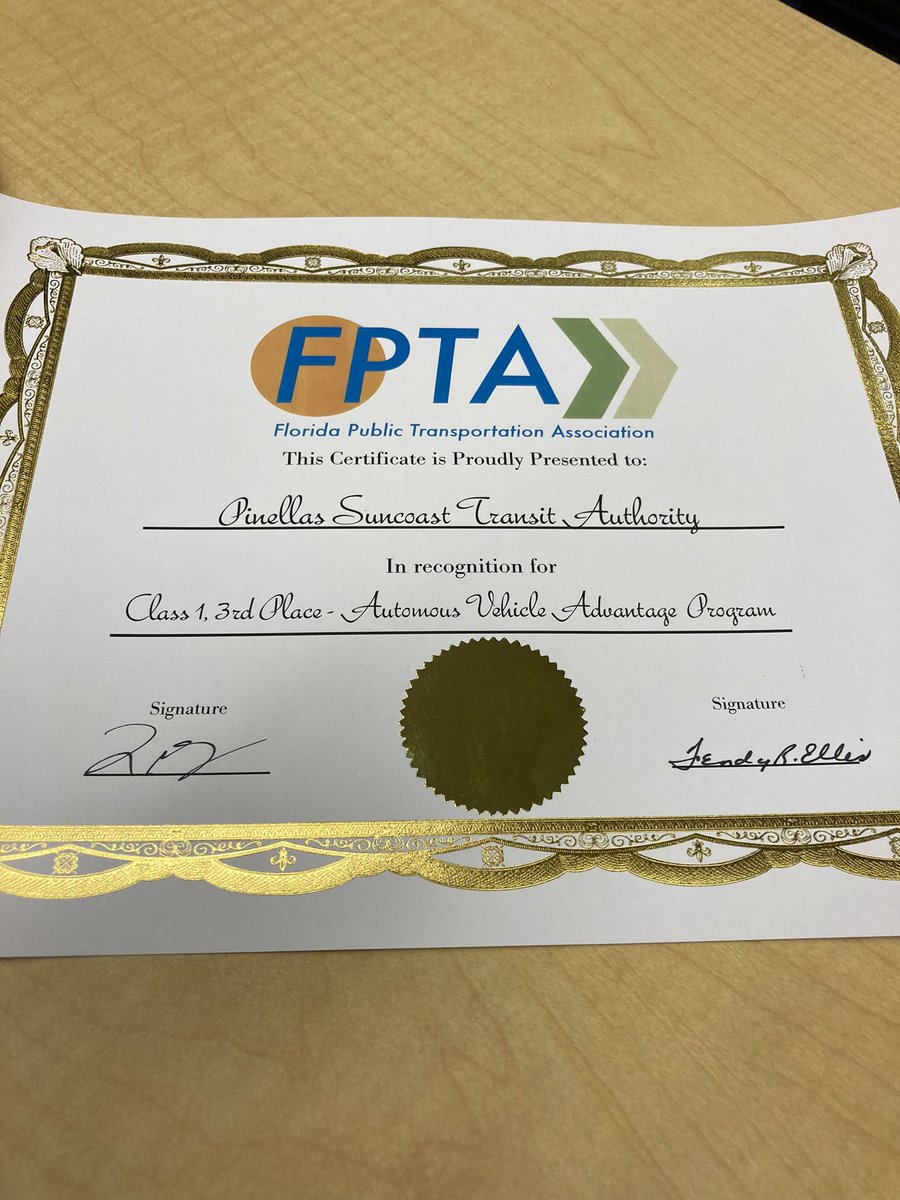 Stephanie_PSTA's tweet photo. All we do is win! #FPTA @RidePSTA @BradMillerPSTA https://t.co/21kgZv9la2