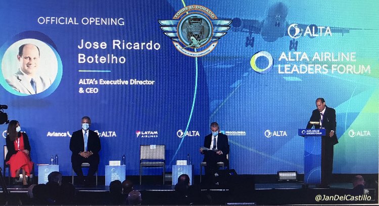 Estamos presentes en el inicio oficial de <a href="/ALTA_aero/">ALTA</a> con presencia de <a href="/IvanDuque/">Iván Duque 🇨🇴</a>, presidente de Colombia 🇨🇴 en Bogotá e intervención de <a href="/jrbotelho2/">Jose Ricardo Botelho</a>, CEO de ALTA #ALTAForum